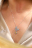 14K GOLD 0.75 CT NATURAL YELLOW DIAMOND & DIAMOND NECKLACE