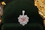 14K GOLD 2.35 CTW NATURAL MORGANITE & DIAMOND PENDANT