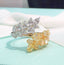 14K GOLD 2.48 CT NATURAL YELLOW DIAMOND & DIAMOND RING