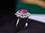 14K GOLD 2.23 CTW NATURAL PADPARADSCHA SAPPHIRE & DIAMOND RING