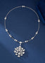 14K GOLD 5.86 CTW NATURAL H DIAMOND NECKLACE