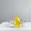 14K GOLD 2.02 CTW NATURAL YELLOW DIAMOND & DIAMOND RING