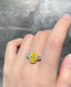 14K GOLD 2.02 CTW NATURAL YELLOW DIAMOND & DIAMOND RING