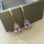 14K GOLD 11.53 CTW NATURAL KUNZITE & DIAMOND EARRINGS