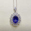 14K GOLD 2.75 CTW NATURAL TANZANITE & DIAMOND PENDANT