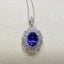 14K GOLD 2.75 CTW NATURAL TANZANITE & DIAMOND PENDANT