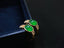 14K GOLD 2.2 CTW VIVID GREEN NATURAL EMERALD & DIAMOND EARRINGS