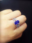 14K GOLD 2.22 CTW NATURAL TANZANITE & DIAMOND RING