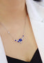 14K GOLD 2.07 CTW NATURAL SAPPHIRE & DIAMOND NECKLACE