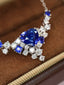 14K GOLD 2.07 CTW NATURAL SAPPHIRE & DIAMOND NECKLACE