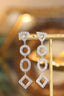 14K GOLD 2 CT NATURAL H DIAMOND EARRINGS