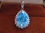 14K GOLD 5.47 CTW NATURAL AQUAMARINE & DIAMOND PENDANT