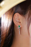 14K GOLD 2.55 CTW VIVID GREEN NATURAL EMERALD & DIAMOND EARRINGS