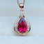 14K GOLD 2.52 CTW NATURAL TOURMALINE & DIAMOND PENDANT