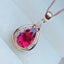 14K GOLD 2.52 CTW NATURAL TOURMALINE & DIAMOND PENDANT