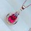 14K GOLD 2.52 CTW NATURAL TOURMALINE & DIAMOND PENDANT