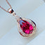 14K GOLD 2.52 CTW NATURAL TOURMALINE & DIAMOND PENDANT