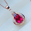 14K GOLD 2.52 CTW NATURAL TOURMALINE & DIAMOND PENDANT