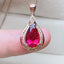 14K GOLD 2.52 CTW NATURAL TOURMALINE & DIAMOND PENDANT