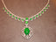 14K GOLD 9.27 CTW VIVID GREEN NATURAL EMERALD & DIAMOND NECKLACE