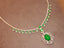 14K GOLD 9.27 CTW VIVID GREEN NATURAL EMERALD & DIAMOND NECKLACE