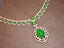 14K GOLD 9.27 CTW VIVID GREEN NATURAL EMERALD & DIAMOND NECKLACE