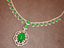 14K GOLD 9.27 CTW VIVID GREEN NATURAL EMERALD & DIAMOND NECKLACE