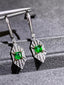 14K GOLD 1.07 CTW VIVID GREEN NATURAL EMERALD & DIAMOND EARRINGS