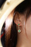 14K GOLD 1.76 CTW VIVID GREEN NATURAL EMERALD & DIAMOND EARRINGS