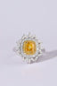 14K GOLD 1.51 CTW NATURAL YELLOW DIAMOND & DIAMOND RING