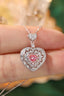 14K GOLD 0.60 CTW NATURAL PINK DIAMOND & DIAMOND NECKLACE