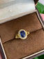 14K GOLD 1.41 CTW VIVID BLUE NATURAL SAPPHIRE & DIAMOND RING