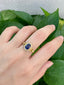 14K GOLD 1.41 CTW VIVID BLUE NATURAL SAPPHIRE & DIAMOND RING