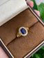 14K GOLD 1.41 CTW VIVID BLUE NATURAL SAPPHIRE & DIAMOND RING