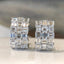 14K GOLD 3.43 CT NATURAL D-E DIAMOND EARRINGS