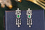 14K GOLD 1.32 CTW VIVID GREEN NATURAL EMERALD & DIAMOND EARRINGS