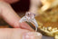 14K GOLD 3.23 CTW NATURAL MORGANITE & DIAMOND RING