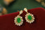 14K GOLD 1.52 CTW VIVID GREEN NATURAL EMERALD & DIAMOND EARRINGS