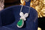 14K GOLD 3.62 CTW VIVID GREEN NATURAL EMERALD & DIAMOND NECKLACE