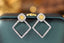 14K GOLD 1.00 CTW NATURAL YELLOW DIAMOND & DIAMOND EARRINGS