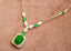 14K GOLD 7.64 CTW VIVID GREEN NATURAL EMERALD & DIAMOND NECKLACE