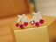 14K GOLD 0.58 CTW VIVID RED NATURAL RUBY & DIAMOND EARRINGS