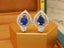 14K GOLD 2.23 CTW NATURAL SAPPHIRE & DIAMOND EARRINGS