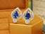 14K GOLD 2.23 CTW NATURAL SAPPHIRE & DIAMOND EARRINGS