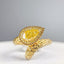 14K GOLD 1.09 CTW NATURAL YELLOW DIAMOND & YELLOW DIAMOND RING