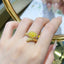 14K GOLD 1.09 CTW NATURAL YELLOW DIAMOND & YELLOW DIAMOND RING