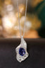 14K GOLD 1.03 CTW NATURAL SAPPHIRE & DIAMOND NECKLACE