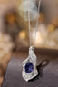 14K GOLD 1.03 CTW NATURAL SAPPHIRE & DIAMOND NECKLACE