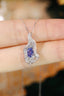 14K GOLD 1.03 CTW NATURAL SAPPHIRE & DIAMOND NECKLACE