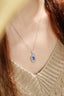 14K GOLD 1.03 CTW NATURAL SAPPHIRE & DIAMOND NECKLACE